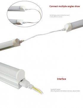 T5/T8 20/30/50/100cm Linkable Extension Cable Wire Connector for Integrated LED Tube Light / Tube Fixture