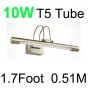 Retro Bronze 10W Led Bathroom Mirror Light 1.7Foot 0.51M T5 Tube Lights With 85-265V Waterproof Driver Mirror Front Lights