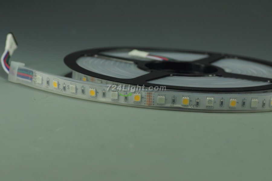 RGB White LED Strip light IP68 5050SMD Color change with white color 5meter(16.4ft) 300LEDs