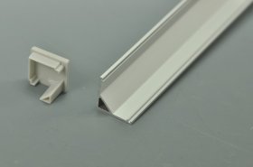 2 .5meter 98.4" LED U Rectangle Aluminium Channel PB-AP-GL-005 16 mm(H) x 16 mm(W) For Max Recessed 10mm Strip Light LED Profile