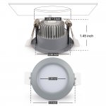 5W LED RECESSED LIGHTING DIMMABLE GREY DOWNLIGHT, CRI80, LED CEILING LIGHT WITH LED DRIVER