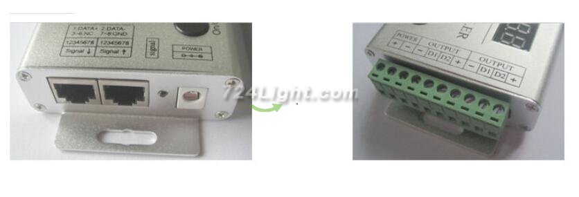Aluminum Shell LED Controller 4 Key RF Wireless Remote Pixel SPI Controller for Addressable Dream Color RGB/RGBW LED Lights DC5-24V