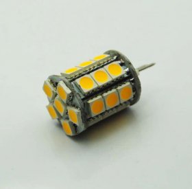 4 Pack 4.5 Watt (50Watt Equivalent) DC12V Tower type G4 Bi-pin base Lamps with 24 pcs Tri-Chip LED SMD5050