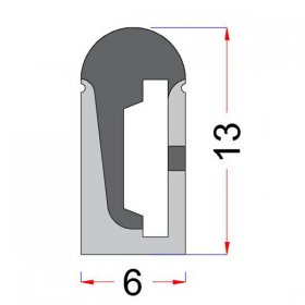 LED Neon Tube 1 meter(39.4 inch) 6x13mm Suit For 8mm 5050 2835 Flexible Light LED Silicone Tube Waterproof IP67