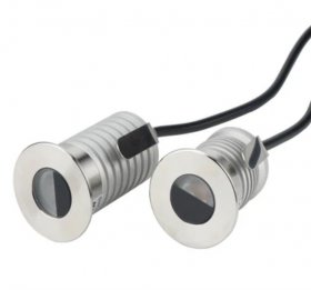 8pcs Pack 1W/3W DC12-24V IP67 LED Step Light Stainless Steel Inground LED Light with Anti-glare Half Moon Brushed Lens