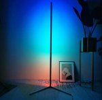 RGB Corner Floor Lamp Nordic Modern LED Floor Lamp Ambient Light w/ Remote Controller