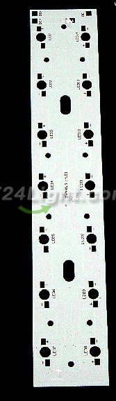 14W LED High Power Rectangular Aluminum Plate 260x48mm 14 Series Connections For U-shaped Tube