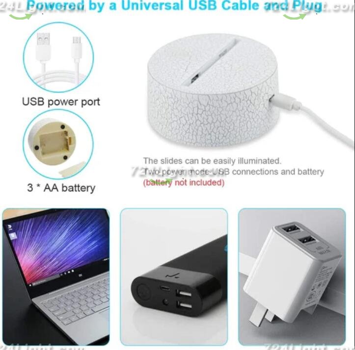 Animal Images 3D Illusion LED Night Light w/ 16 Colors Remote Touch Switch Adjustable Brightness for Kids Bedroom Decoration