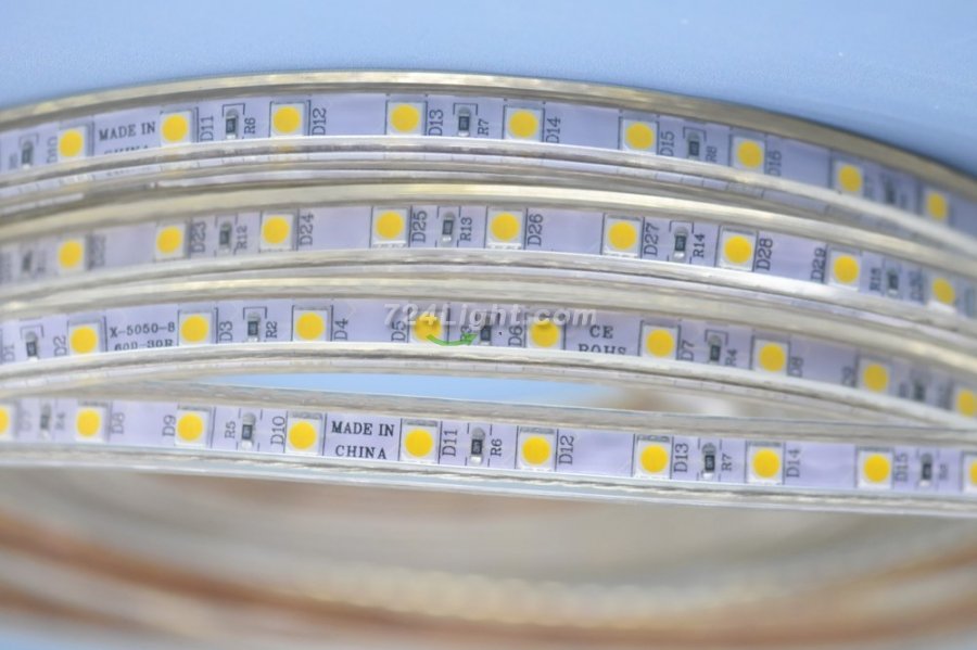 1m-20m Waterproof SMD 5050 LED Strip 60LED/M Flexible tape rope Light 110V