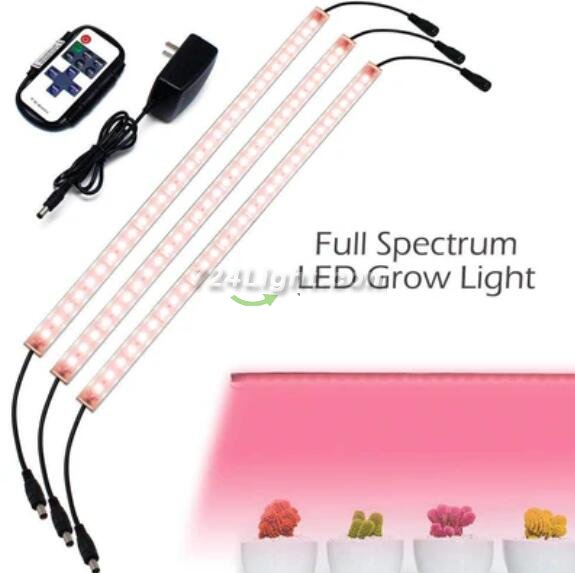 LED Grow Light Strip Kit with Full Spectrum LEDs, 36W IP65 Waterproof Dimmable LED Plant Grow Light Bar for Germination, Growth and Flowering