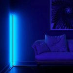 RGB Corner Floor Lamp Nordic Modern LED Floor Lamp Ambient Light w/ Remote Controller