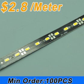 Wholesale Black 39.3inch 5630 Rigid LED Strips 72LED 1M 12V DC Aluminium Rigid Strip Light For Cabinet/Wardrobe/Celling
