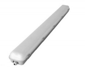 Milky White Cover T8 LED Tube Lights with Striped Clear Tri-proof T8 Tube Fixture for Double Tube