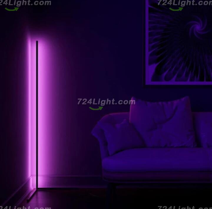 RGB Corner Floor Lamp Nordic Modern LED Floor Lamp Ambient Light w/ Remote Controller