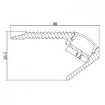 LED Aluminium 1 meter(39.4inch) Extrusion for Staircase Lighting