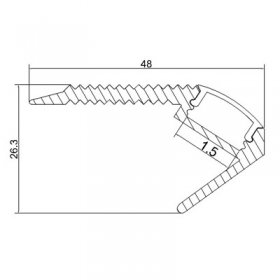 LED Aluminium 1 meter(39.4inch) Extrusion for Staircase Lighting