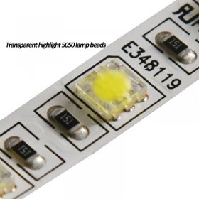 LED LIGHT STRIP 5050 BRIGHT 12V60 LIGHT TRANSPARENT LIGHT BEAD ANTI-VULCANIZATION SHOWCASE CABINET LIGHT STRIP FACTORY SPOT