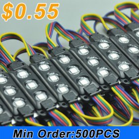 Wholesale Black 5050 SMD LED Modules RGB 3 LED 5050 Modules 65x18MM 12V 0.75W Waterproof Modules