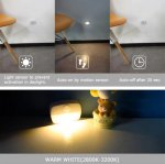 4Pack PIR Motion Sensor LED Night Light, Motion Activated Under Cabinet Light, Battery Operated Stick-on Anywhere Motion Activated for Kitchen Stairway (Battery not included)