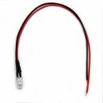 50pcs Pack 3mm LED Pre Wired light 3V/6V/12V/24V 20cm F5 Straw Hat Round Top Bulbs Light Lamp for DIY Car Boat Toys Party lighting Project
