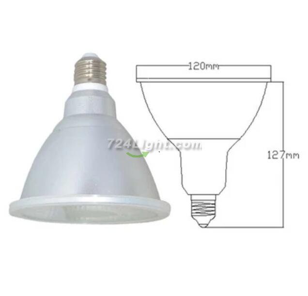 Outdoor PAR38 LED Light Bulb 15W 1110Lumen (100W Equivalent) 120-degree Flood Beam E27/E26 Non-Dimmable Waterproof IP65 Par Light
