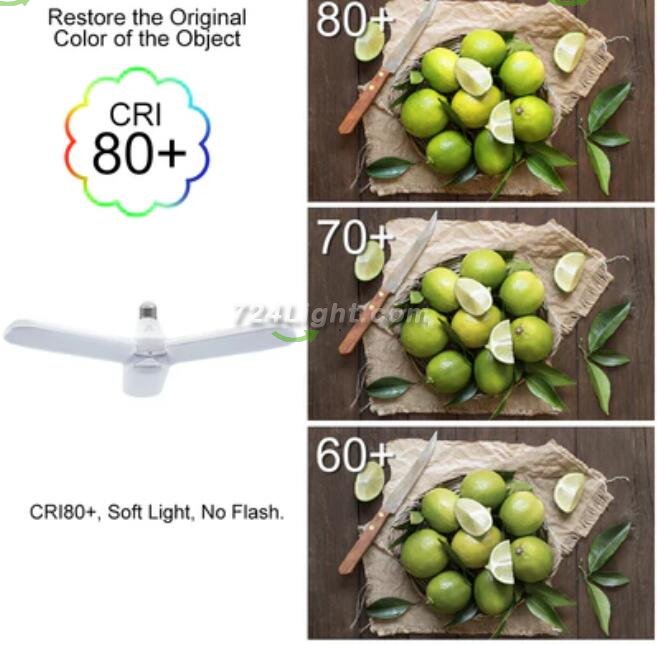 45W Deformable LED Garage Ceiling Lights 4500LM 6500K White 400 Watt Equivalent CRI80+ E26/E27 Base