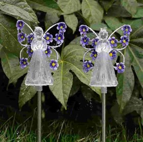 Solar Angel Garden Lights, 2 Pack with 7 LED Eternal Light