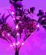 Solar Lights Outdoor Garden Decorative, 2 Pack Solar Powered Phalaenopsis Flower Lights Waterproof IP65 Design
