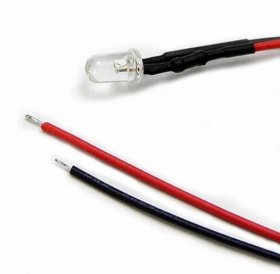50pcs Pack 8mm LED Pre Wired light 3V/6V/12V/24V 20cm F10 Straw Hat Round Top Bulbs Light Lamp for DIY Car Boat Toys Party lighting Project