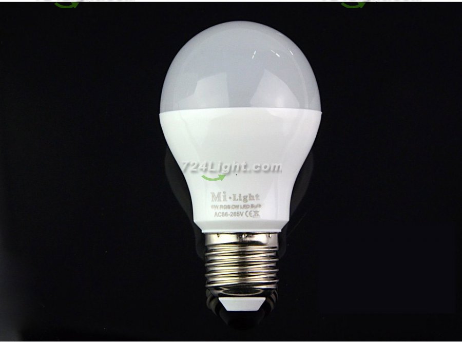 85-265V Milight 2.4G Wireless E27 6W Color Temperature 3000K-6000K Adjustable LED Bulb Lamp Brightness Adjust Dual White LED Bulb