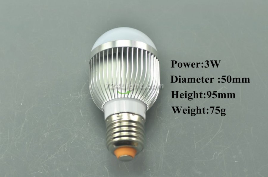 Ultra Bright 3W 4W 5W 7W E27 Dimmable Globe LED bulb light lamp 80-265V