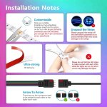 50Ft LED Strip Lights Music Sync Color Changing RGB LED Strip 44-Key Remote, Sensitive Built-in Mic, App Controlled LED Lights Rope Lights, 5050 RGB LED Light Strip(APP+Remote)