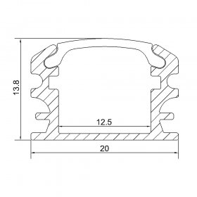 Highlighted Aluminum LED Channel Style like LED Tube light for 5050 5630 line light