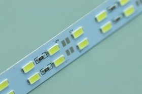Wholesale Double Row 39.3inch 5630 Rigid LED Strips 144LED 1M 12mm 12V DC Aluminium Rigid Strip Bar light