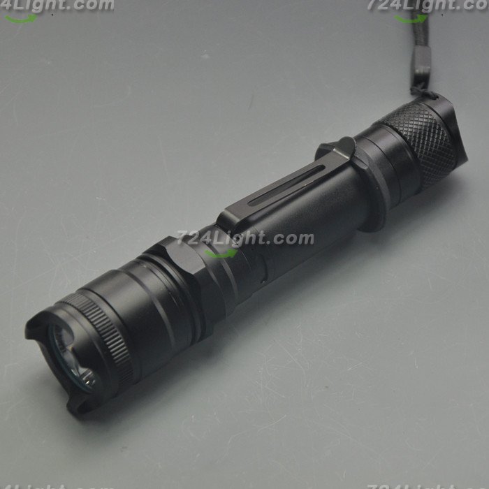 200 Lumens LED Flashlight 3W Flashlight Torch 3 Modes With Holding Clip