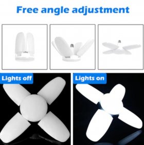 60W LED Shop Light Deformable LED Garage Lights CRI80+ 6000LM 6500K White 400W Equivalent