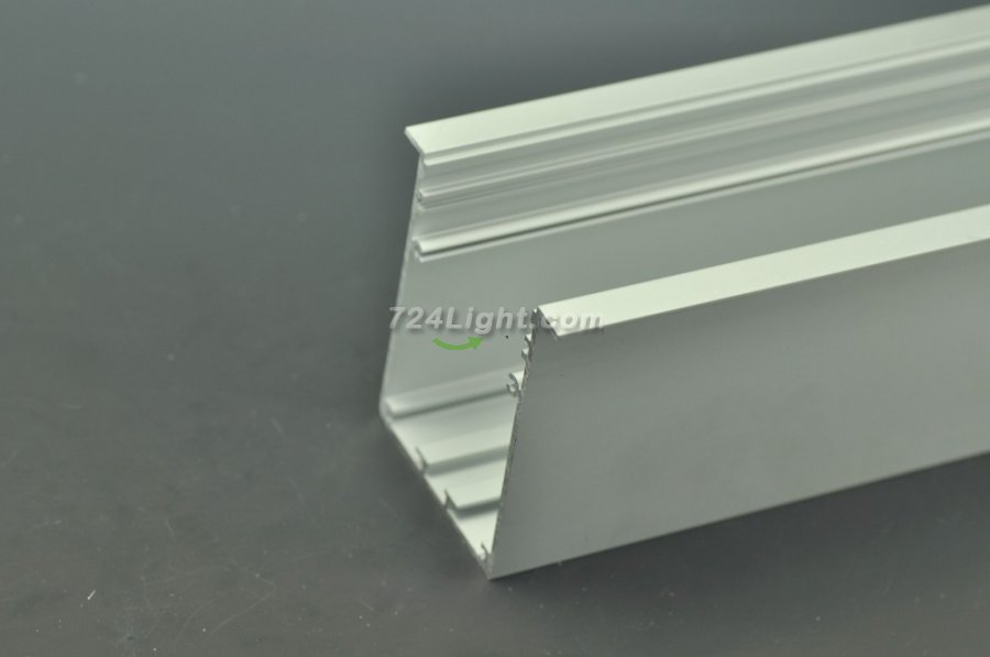 2.5 Meter 98.4â€œ LED Aluminium Channel Recessed Aluminum LED profile with flange LED Channel For 5050 5630 Multi Row LED Strip Lights