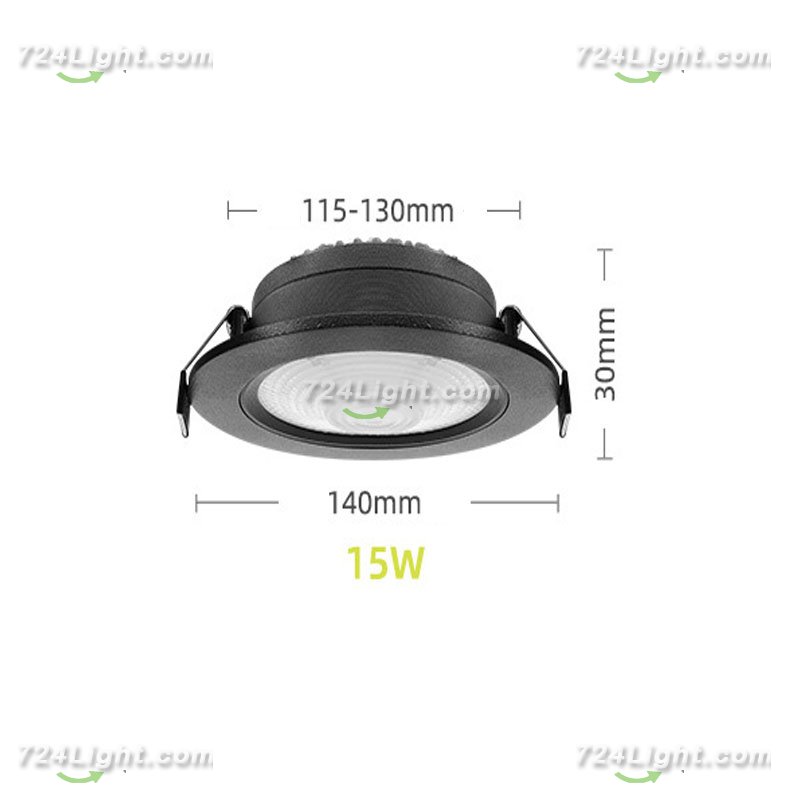 10W Adjustable Downlight LED Home Round Recessed COB Spotlight Ceiling Spotlight