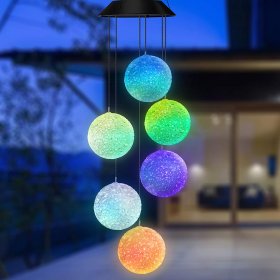 Outdoor Solar Ball Wind Chime Lights for Garden, Patio, Party, Yard, Window, Outdoor Decorations