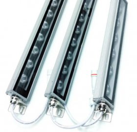 12'' Long RGBW SMD5050 18W 24V LED Wall Washer Light, Tempering Glass Cover IP67 Waterproof Grade,Energy Saving Linear LED Strip Light for Bridge, Hotel, Mega Bar Christmas Advertising Boards, Billboard,Building Commercial Lighting