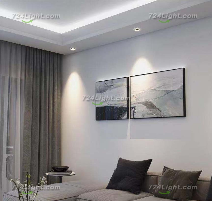 5W Downlight Led Spotlight Aluminum Embedded Anti-glare Aisle Light Home Background Wall Ceiling Light