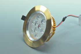 9W CL-HQ-03-9W Recessed Ceiling light Cut-out 114mm Diameter 5.5" Gold Recessed Dimmable/Non-Dimmable LED Downlight