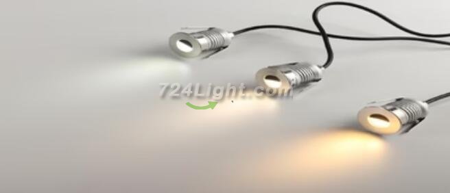 8pcs Pack 1W/3W DC12-24V IP67 LED Step Light Stainless Steel Inground LED Light with Anti-glare Half Moon Brushed Lens