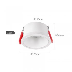 15W EMBEDDED ANTI-GLARE SPOTLIGHTLED CEILING LIGHT HOME LIVING ROOM WALL WASHER LIGHT COB NARROW EDGE DOWNLIGHT