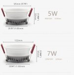 3W/5W/7W/9W Anti-glare, Antifog Dimmable LED Downlight CRI80 Deep Concave Ceiling Light-DFX Series