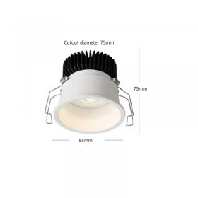 12W Spotlight Led Embedded High Color Rendering Deep Anti-glare Narrow Frame Household Aluminum Wall Washer Downlight