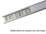 Silver U03 Profile 10x30mm U-Shape LED Aluminum Channel System Aluminum Profile