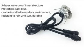 8PCS Pack 1W DC12V IP67 Recessed LED Wall Corner Light Outdoor LED Step Lights Stainless Steel Inground Light