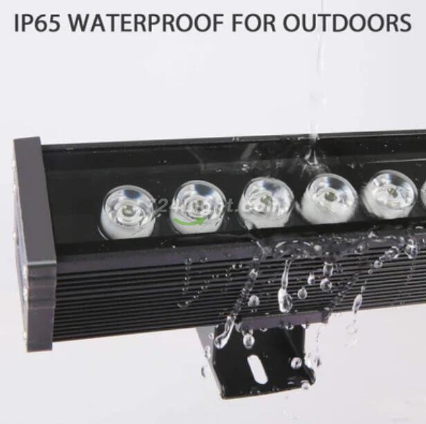 Linkable 7060 Linear LED RGB Wall Washer Lights with Remote Controller, 36W Waterproof Color Changing Wall Washer LED Light for Outdoor/Indoor Lighting Projects, Hotels, Building Wall Decorations