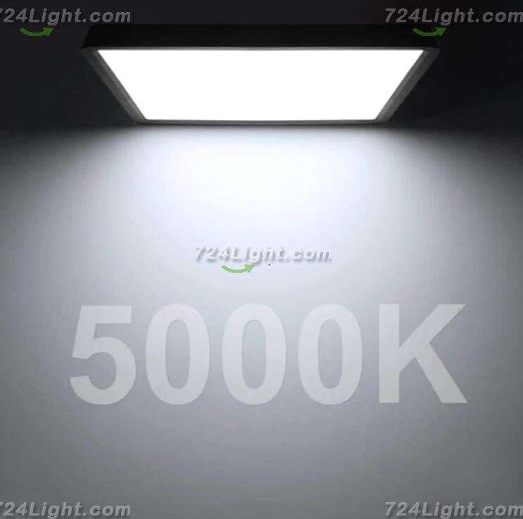 12inch 24W LED Ceiling Light Flush Mount, 3200LM Black Flat Ceiling Lamp, Square Low Profile Lighting Fixture for Bedroom, Kitchen, Living Room, Stairwell